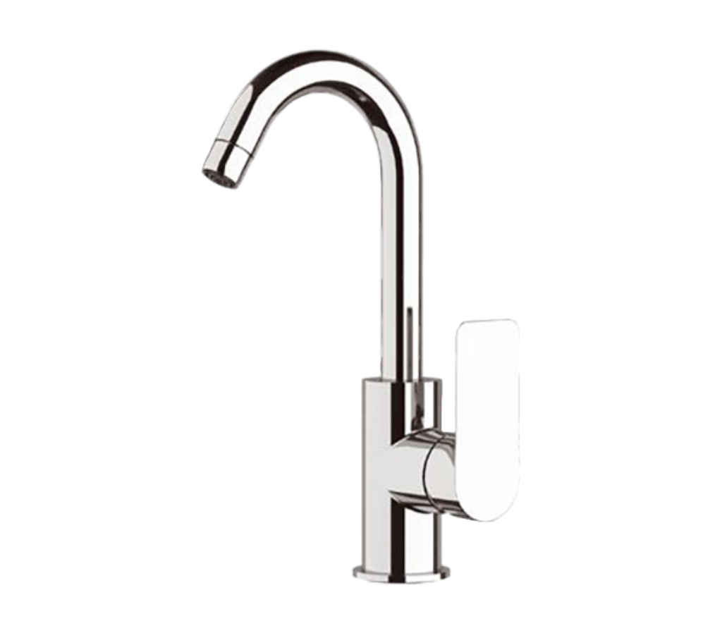 Remer Infinity Смеситель для раковины, без донного клапана, высота излива 22,3 см, цвет: cromo I72C