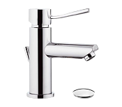 Remer Minimal Смеситель для раковины, с донным клапаном, высота излива 8 см, цвет: cromo N10