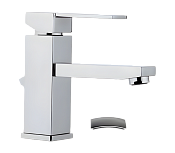 Remer Qubika Смеситель для раковины, с донным клапаном, высота излива 7 см, цвет: cromo Q10