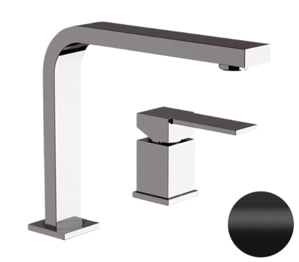 Remer Qubika Смеситель для раковины, без д/к, высота излива 14,2 см, цвет: nero opaco Q57NO