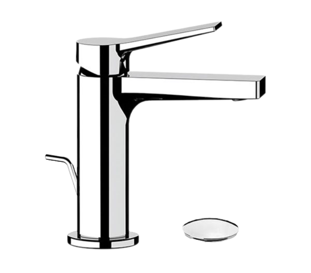 Remer Slash & Dot Смеситель для раковины, с донным клапаном, высота излива 11,4 см, цвет: cromo SL10