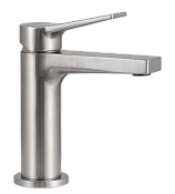 Remer Slash & Dot Смеситель для раковины, без д/к, высота излива 11,4 см, цвет: visual inox SL12XV