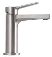 Remer Slash & Dot Смеситель для раковины, без д/к, высота излива 11,4 см, цвет: visual inox SL12XV