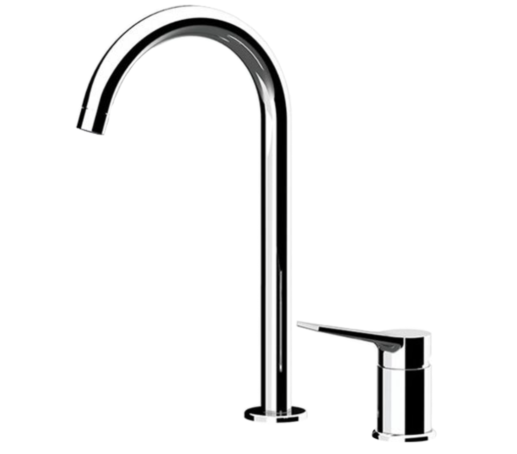 Remer Slash & Dot Смеситель для раковины, на 2 отвертсия, без д/к, высота излива 24 см, цвет: cromo SL57L