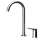 Remer Slash & Dot Смеситель для раковины, на 2 отвертсия, без д/к, высота излива 24 см, цвет: cromo SL57L