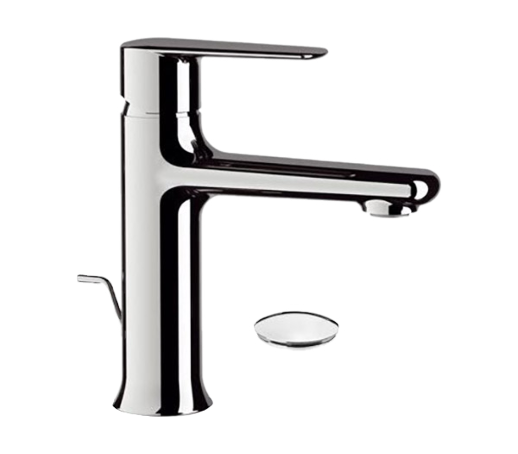 Remer Vanity Смеситель для раковины, с донным клапаном, высота излива 10,1 см, цвет: cromo V10