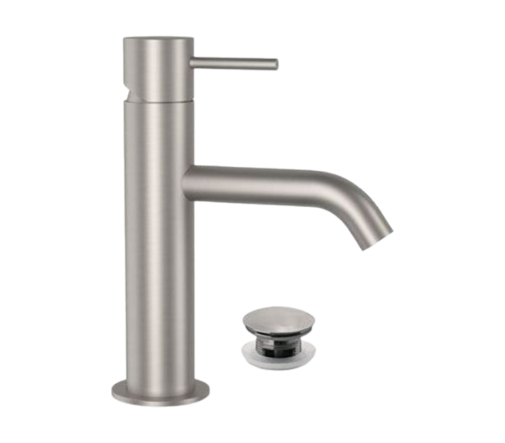 Remer X Style Inox Смеситель для раковины, д/к, высота излива 8,4 см, цвет: inox spazzolato SSX10B