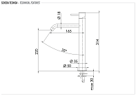 Remer X Style Inox Смеситель для раковины, д/к, высота излива 22 см, цвет: inox spazzolato SSX10LXLB