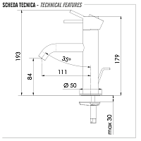 Remer X Style Смеситель для раковины, с донным клапаном, высота излива 8,4 см, цвет: cromo X10