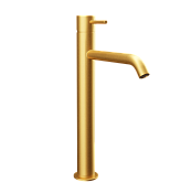 Remer X Style Смеситель для раковины, с донным клапаном, высота излива 22 см, цвет: oro spazzolato X10LXLBG