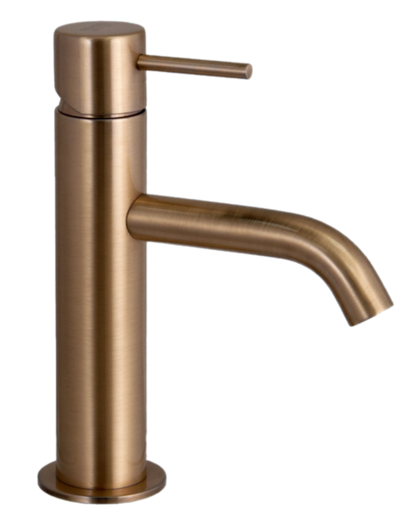 Remer X Style Смеситель для раковины, без д/к, высота излива 8,4 см, цвет: vecchio ottone X12VO