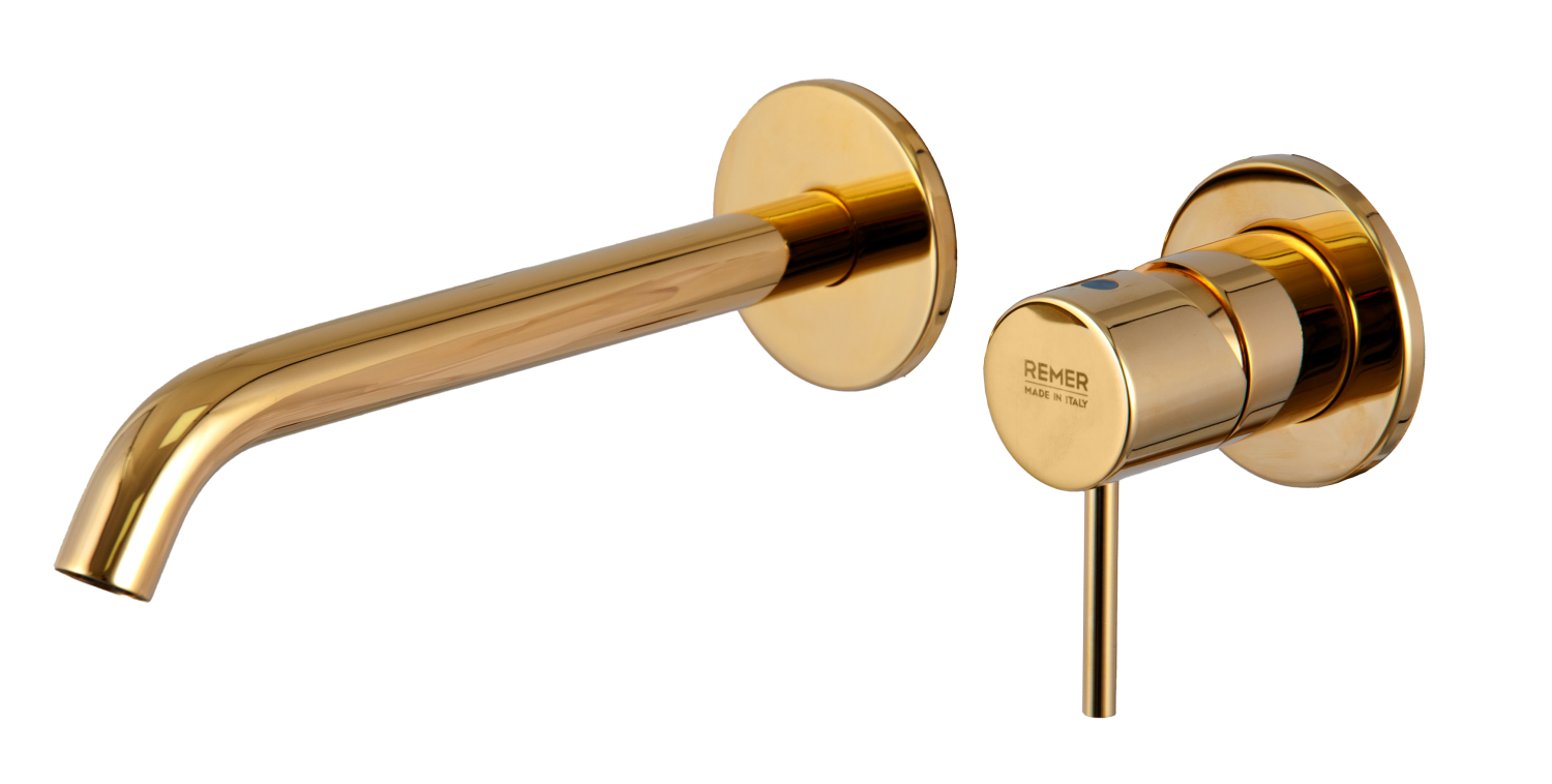 Remer X Style Смеситель для раковины, излив 18,3 см, с внутренней частью, цвет: oro lucido X15PLDO