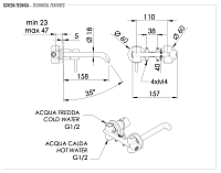 Remer X Style Смеситель для раковины, излив 15,8 см, с внутренней частью, цвет: nero opaco X15PNO