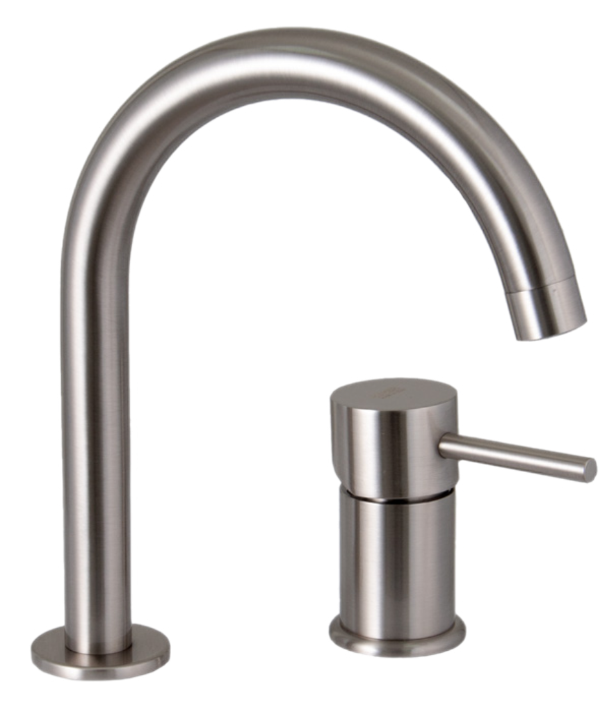 Remer X Style Смеситель для раковины, без д/к, высота излива 14 см, цвет: nichel spazzolato X57NP