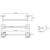 Bemeta Beta Поручень прямой 35 см, цвет: хром 132307611
