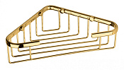 Bemeta Brilo Полочка корзинка для ванной, угловая 25x19x6h см, цвет: золото глянцевое 161208340