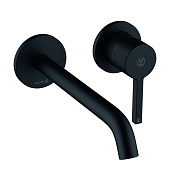 Kludi Nova Fonte Pura Смеситель для раковины встраив., внешняя часть, излив 22 см, цвет: черн. мат. 202453915