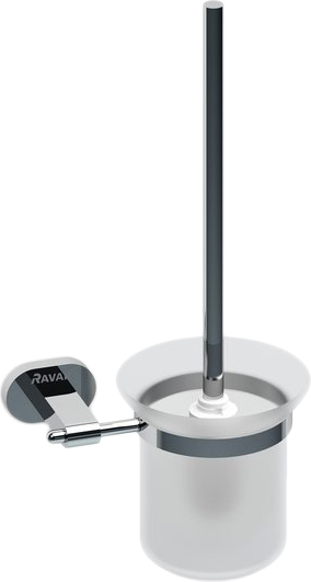 Ravak Ершик для унитаза подвесной со стеклянной колбой, цвет: хром X07P196