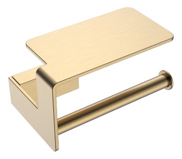 Boheme Q Держатель туалетной бумаги с полочкой, подвесной, цвет: matt gold 10941-MG