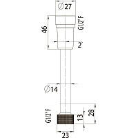 Bossini Cromolux Душевой шланг 150 см, цвет: mat black A00258C.073
