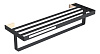 Boheme Q Полка для полотенец 60x23 см, подвесная, цвет: gold/black 10947-G-B