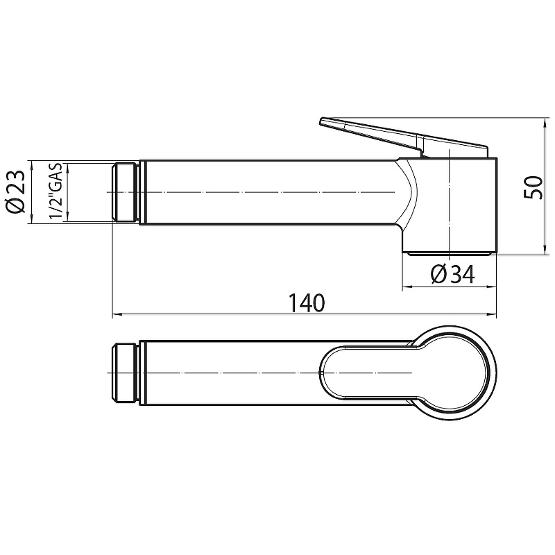 Bossini Paloma Brass Гигиенический душ настенный встраиваемый, цвет: satined gold E37005B.043