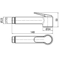 Bossini Paloma Brass Гигиенический душ настенный встраиваемый, цвет: satined gold E37005B.043