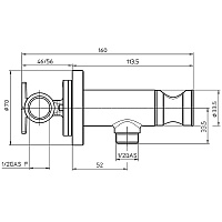 Bossini Paloma Brass Гигиенический душ настенный встраиваемый, цвет: satined gold E37005B.043