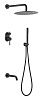 Boheme Uno Душевой комплект встраиваемый - смеситель, верхний, ручной душ, шланг, цвет: black 464-2-B