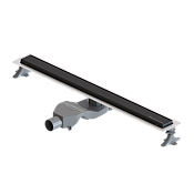 Boheme Premium Linear Трап линейный 80 см, с решеткой со щелью для воды и сифоном, цвет: black 982-80-B