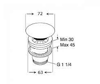 Villeroy & Boch Донный клапан незапираемый, универсальный с керамич. крышкой, цвет: альпийский белый 68080001