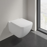 Villeroy & Boch Venticello Сиденье для унитаза с микролифтом, цвет: stone white 8M22S1RW