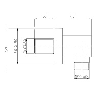 Bossini Шланговое подключение, цвет: mat black V00240.073