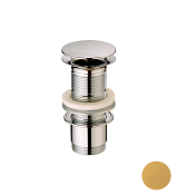 Cisal Донный клапан для раковины 1/4, без перелива, цвет: 24k gold ZA00161324