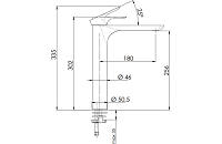 Remer Infinity Смеситель для раковины, без д/к, высота излива 25,6 см, цвет: bianco opaco I11LBO