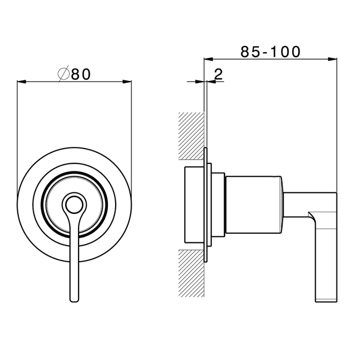 Cisal Grace Запорный вентиль, внешняя часть, цвет: brushed nickel GL0033102F