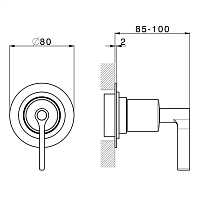 Cisal Grace Запорный вентиль, внешняя часть, цвет: brushed nickel GL0033102F