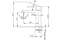 Remer Absolute Смеситель для раковины, без донного клапана, высота излива 11,4 см, цвет: nero opaco AU12NO