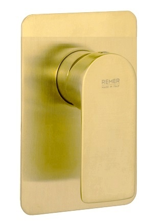 Remer Infinity Смеситель для душа встраиваемый на 1 потребителя, внешняя часть, цвет: oro spazzolato I30KBBG