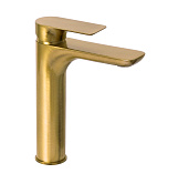 Remer Infinity Смеситель для раковины, без д/к, высота излива 25,6 см, цвет: oro spazzolato I11LBG