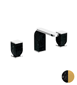 Cisal Hi-Rise Смеситель для раковины, с д/к Click-Clack, цвет: marmo nero marquinia/oro 24k RM0010608B