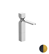 Cisal Hi-Rise Смеситель для раковины, без д/к, длина излива 17 см, цвет: matt black/brushed gold RI0035447W