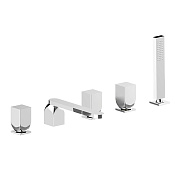 Cisal Hi-Rise Смеситель на борт ванны, с ручным душем, на 5 отверстий, цвет: chrome RI00026021