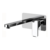 Cisal Cubic Смеситель для раковины встраиваемый, внешняя часть, длина излива 25 см, цвет: chrome CU00551321