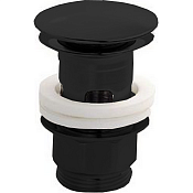 Cisal Донный клапан для раковины 1/4, Click-Clack, с переливом, цвет: night black ZA00162040