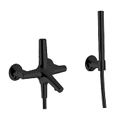 Cisal Vita Смеситель для ванны накладной накладной, с душевым комплектом, цвет: night black VI00010440