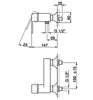 Cisal Cherie Смеситель для душа накладной, цвет: 24k gold CE00044124