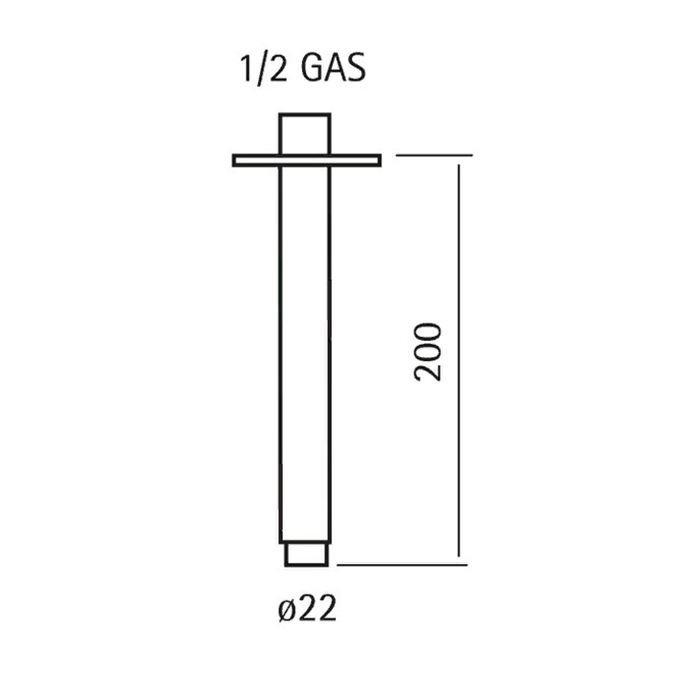 Cisal Xion Держатель верхнего душа потолочный 20 cм, цвет: inox DS013561D1