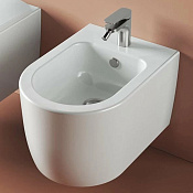 ArtCeram Monet Биде подвесное 36x52 см, 1 отверстие, с переливом, с креплениями, цвет: matt white MNB001 05 00