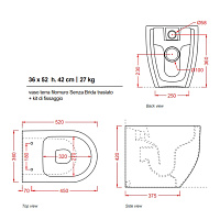 ArtCeram Monet Унитаз напольный безободковый 36x52 см, цвет: matt white MNV002 05 00